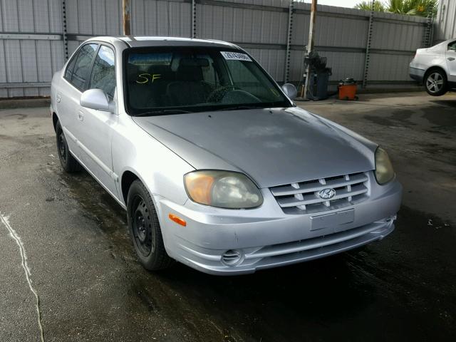 KMHCG45C63U427727 - 2003 HYUNDAI ACCENT GL SILVER photo 1