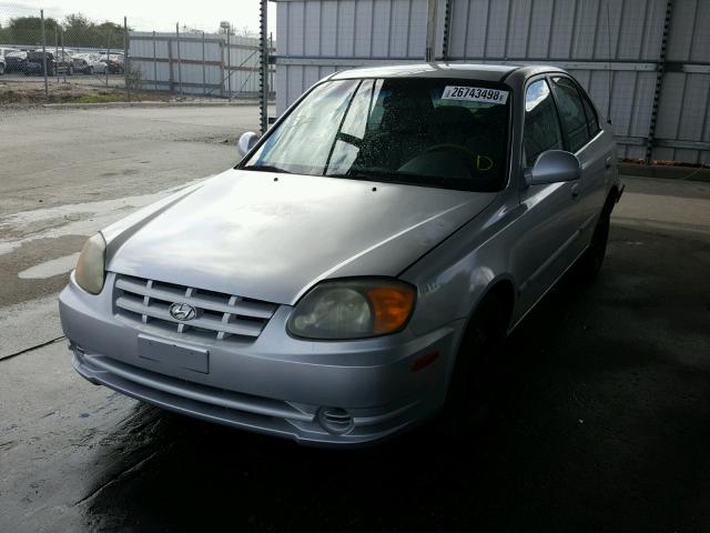 KMHCG45C63U427727 - 2003 HYUNDAI ACCENT GL SILVER photo 2