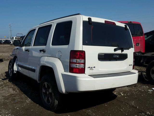 1J8GN28K28W169150 - 2008 JEEP LIBERTY SP WHITE photo 3