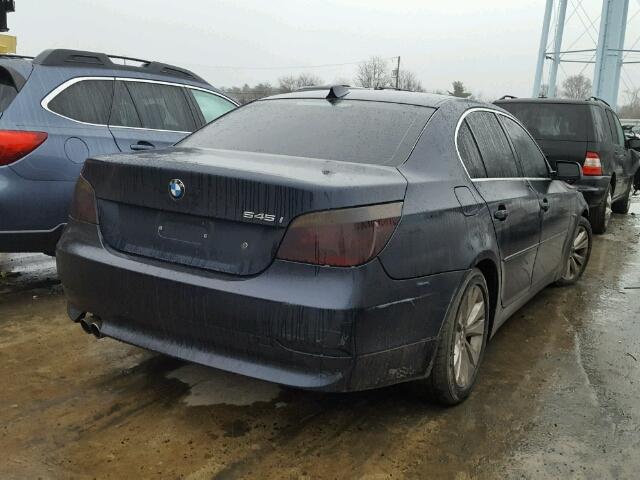 WBANB33594B108987 - 2004 BMW 545 I BLUE photo 4