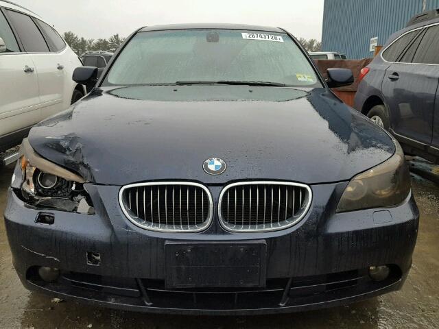 WBANB33594B108987 - 2004 BMW 545 I BLUE photo 9