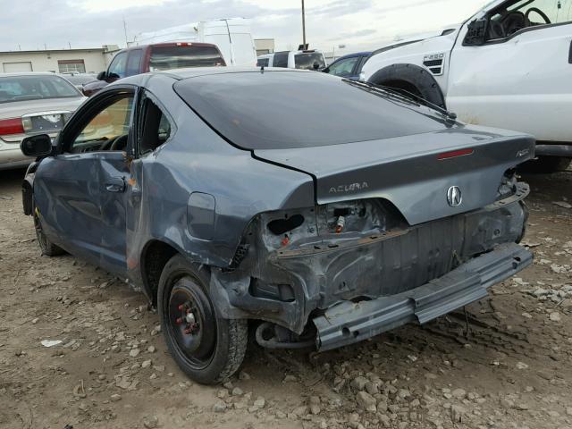 JH4DC54886S007943 - 2006 ACURA RSX GRAY photo 3