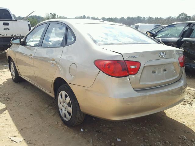 KMHDU46D88U497306 - 2008 HYUNDAI ELANTRA GL GOLD photo 3