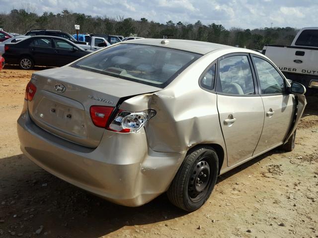 KMHDU46D88U497306 - 2008 HYUNDAI ELANTRA GL GOLD photo 4