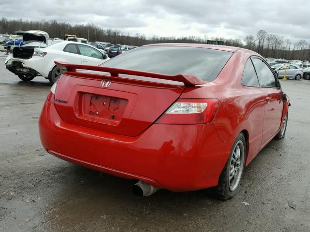 2HGFG11866H553497 - 2006 HONDA CIVIC EX RED photo 4