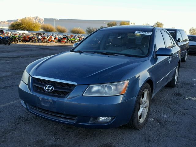 5NPEU46F56H008216 - 2006 HYUNDAI SONATA GLS BLUE photo 2