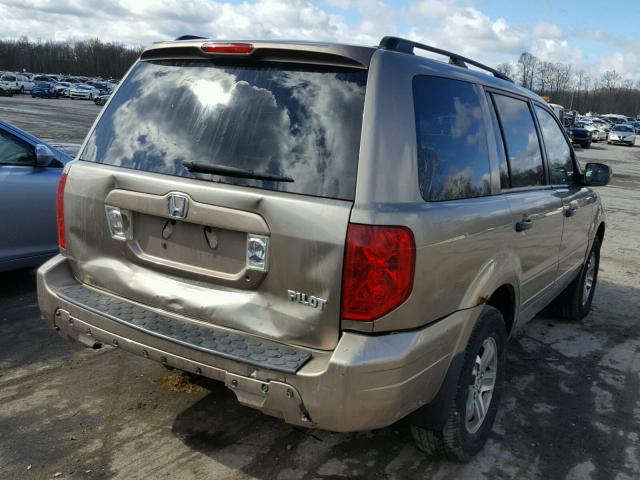 2HKYF18604H500300 - 2004 HONDA PILOT EXL TAN photo 4