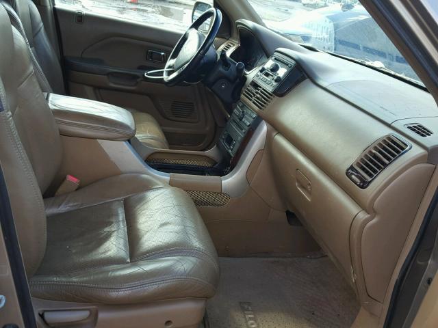 2HKYF18604H500300 - 2004 HONDA PILOT EXL TAN photo 5