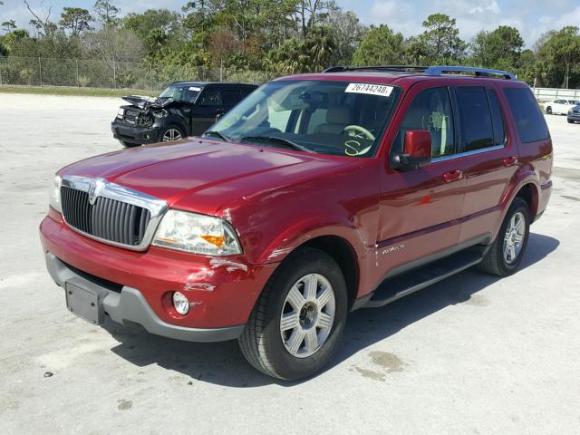 5LMEU78H53ZJ47033 - 2003 LINCOLN AVIATOR RED photo 2