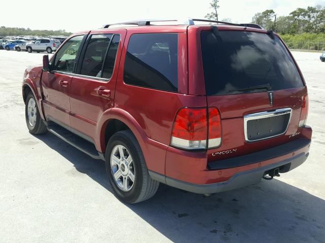 5LMEU78H53ZJ47033 - 2003 LINCOLN AVIATOR RED photo 3