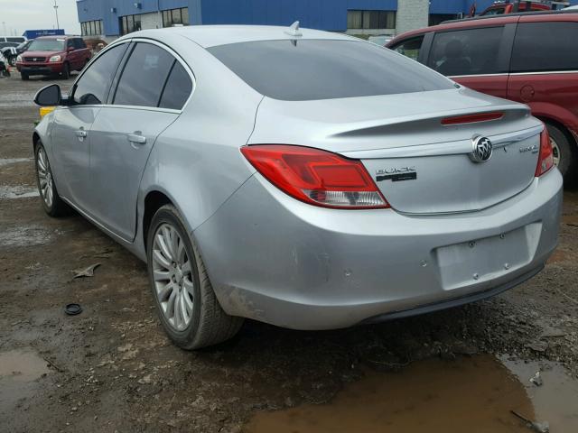 2G4GS5ECXB9180813 - 2011 BUICK REGAL CXL SILVER photo 3