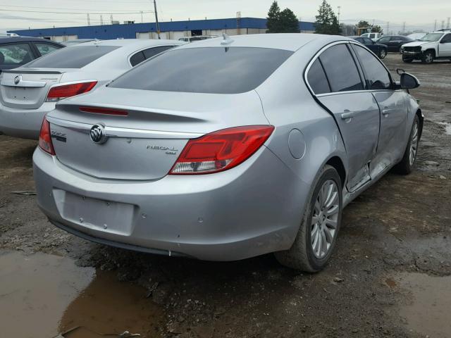 2G4GS5ECXB9180813 - 2011 BUICK REGAL CXL SILVER photo 4