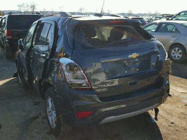 3GNCJLSB1HL155396 - 2017 CHEVROLET TRAX 1LT GRAY photo 3