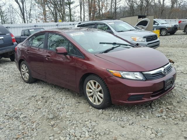 2HGFB2F89CH557147 - 2012 HONDA CIVIC EX მუქწითელი ფოტო 1