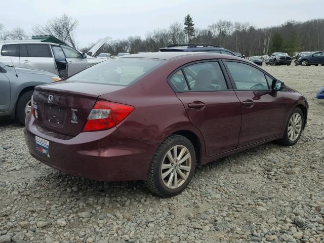 2HGFB2F89CH557147 - 2012 HONDA CIVIC EX მუქწითელი ფოტო 4