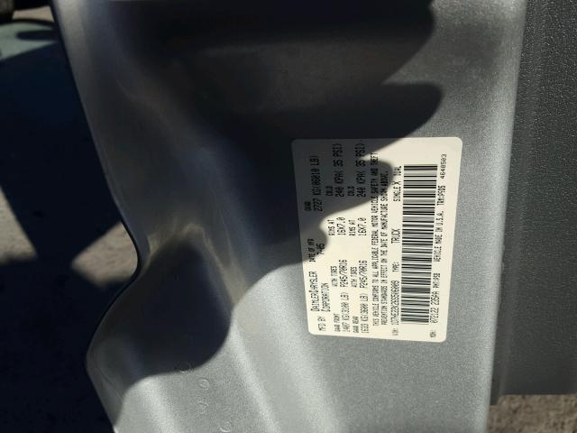 1D7HE22K26S506009 - 2006 DODGE DAKOTA ST SILVER photo 10