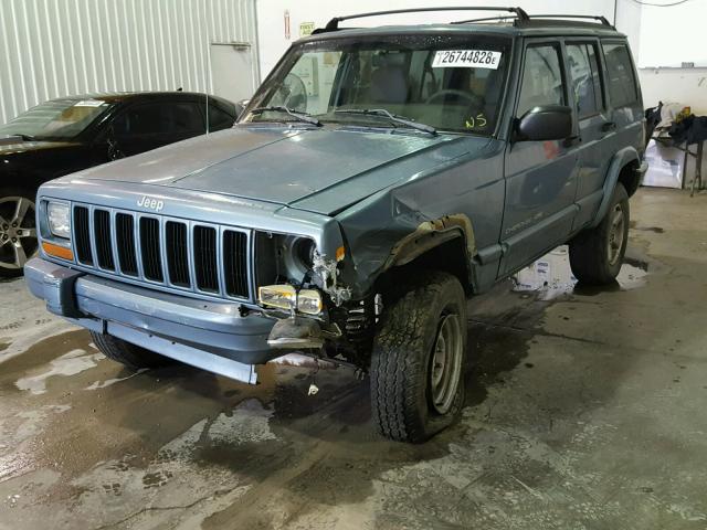 1J4FJ68S9WL126701 - 1998 JEEP CHEROKEE S BLUE photo 2