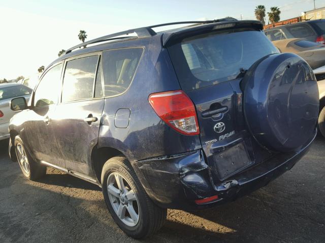 JTMZD33V766009918 - 2006 TOYOTA RAV4 BLUE photo 3