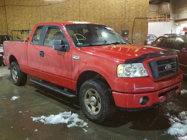 1FTRX14W88FC16310 - 2008 FORD F150 RED photo 1