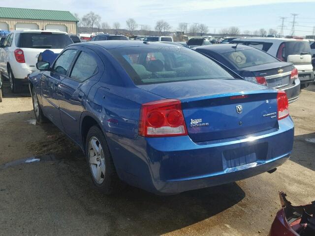 2B3CA3CV8AH247462 - 2010 DODGE CHARGER SX BLUE photo 3