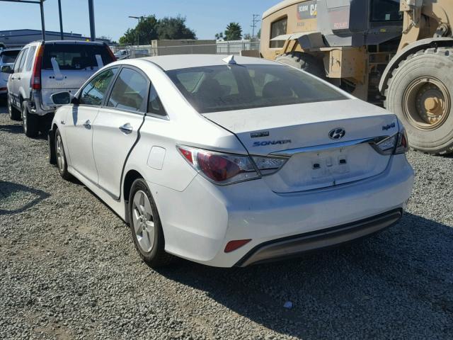 KMHEC4A46CA030846 - 2012 HYUNDAI SONATA HYB WHITE photo 3