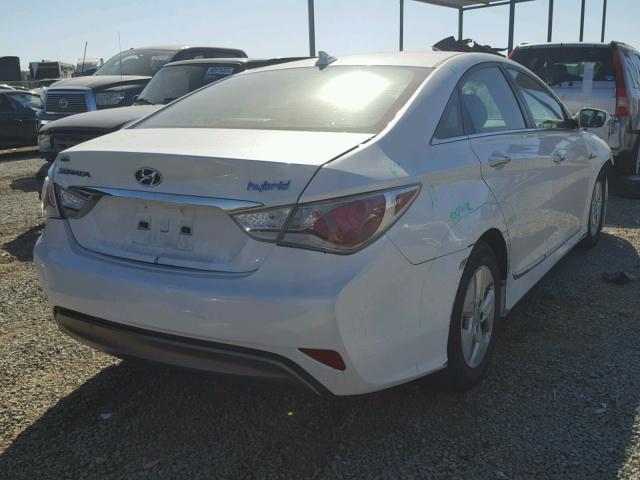 KMHEC4A46CA030846 - 2012 HYUNDAI SONATA HYB WHITE photo 4