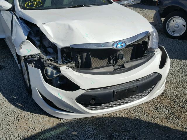 KMHEC4A46CA030846 - 2012 HYUNDAI SONATA HYB WHITE photo 9