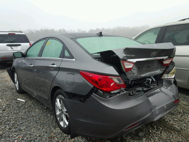 5NPEC4AC3CH459222 - 2012 HYUNDAI SONATA SE GRAY photo 3