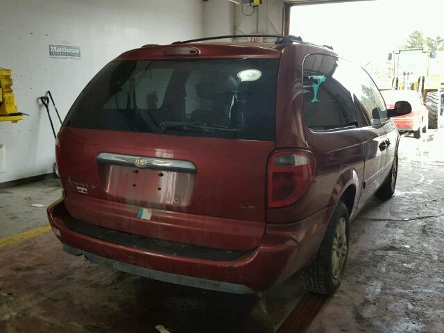 1A4GP44R66B756577 - 2006 CHRYSLER TOWN & COU RED photo 4