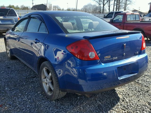 1G2ZG58N974195104 - 2007 PONTIAC G6 BASE BLUE photo 3