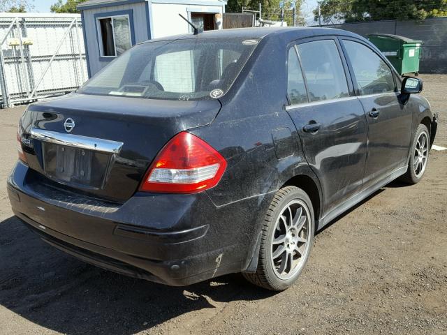 3N1BC11E88L417853 - 2008 NISSAN VERSA S BLACK photo 4