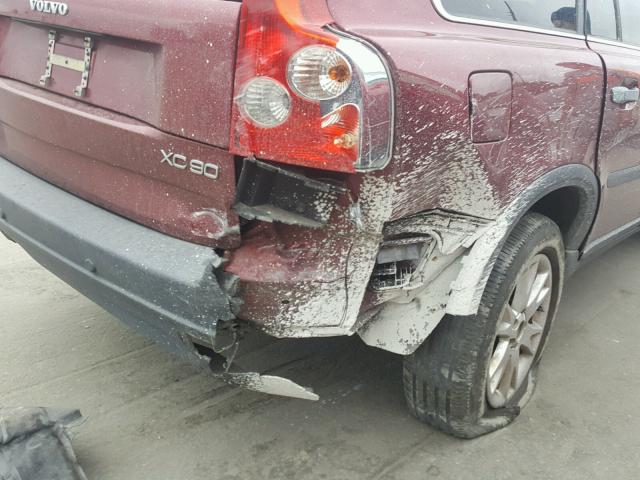 YV1CZ91HX41095527 - 2004 VOLVO XC90 T6 MAROON photo 9