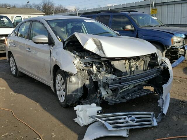 3N1AB7AP0DL560650 - 2013 NISSAN SENTRA S SILVER photo 1