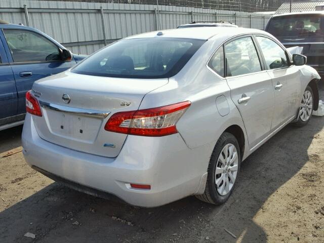 3N1AB7AP0DL560650 - 2013 NISSAN SENTRA S SILVER photo 4