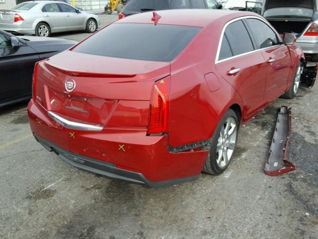 1G6AB5SA6D0143917 - 2013 CADILLAC ATS LUXURY BURGUNDY photo 4