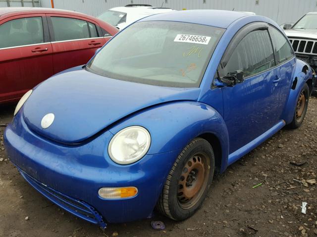 3VWBP21C43M443789 - 2003 VOLKSWAGEN NEW BEETLE BLUE photo 2