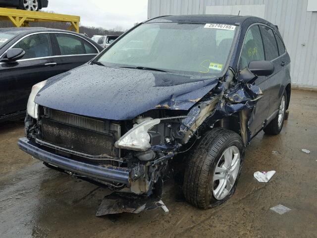 5J6RE4H51AL023605 - 2010 HONDA CR-V EX BLUE photo 2