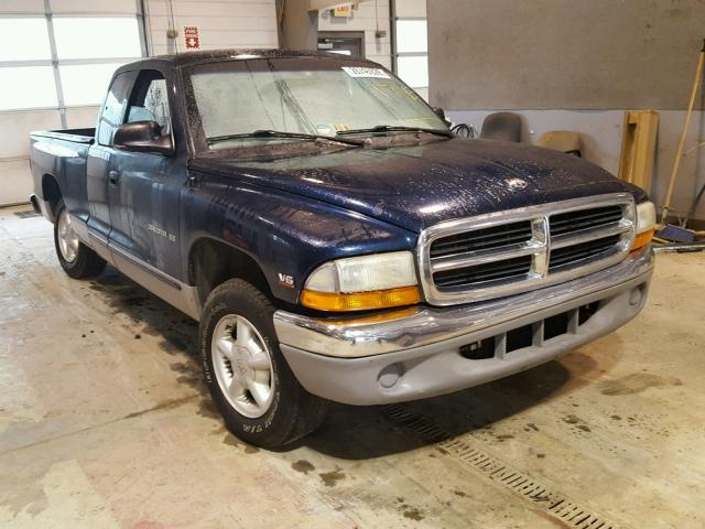 1B7GL22X8YS572672 - 2000 DODGE DAKOTA BLUE photo 1