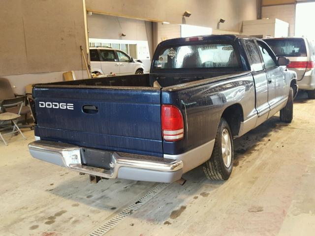 1B7GL22X8YS572672 - 2000 DODGE DAKOTA BLUE photo 4