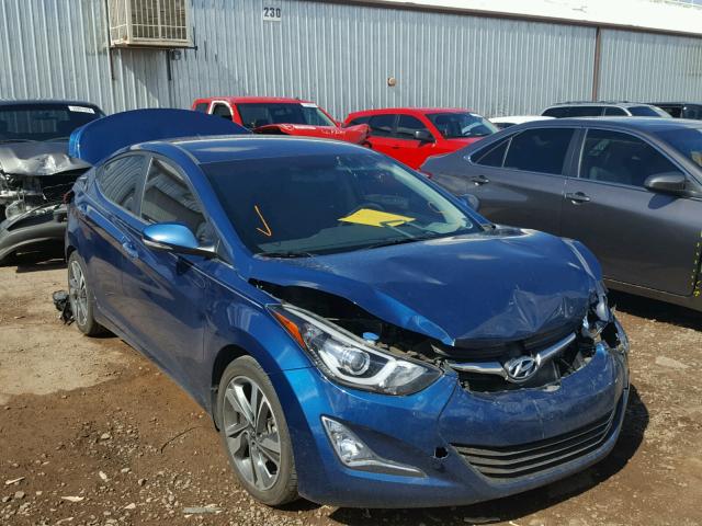 KMHDH4AEXFU455575 - 2015 HYUNDAI ELANTRA SE BLUE photo 1