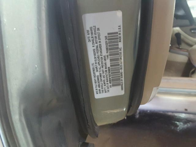 4S3BH675037608828 - 2003 SUBARU LEGACY OUT GREEN photo 10