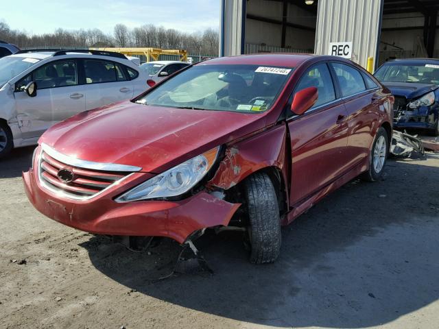 5NPEB4AC3EH867435 - 2014 HYUNDAI SONATA GLS BURGUNDY photo 2