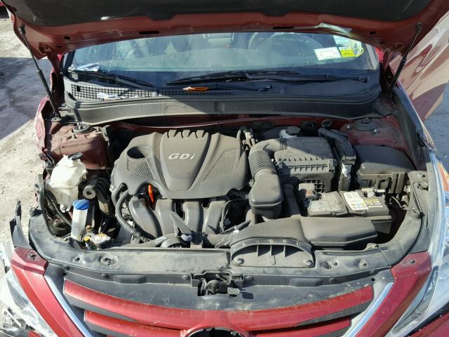 5NPEB4AC3EH867435 - 2014 HYUNDAI SONATA GLS BURGUNDY photo 7