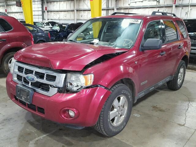 1FMCU93138KA10415 - 2008 FORD ESCAPE XLT RED photo 2