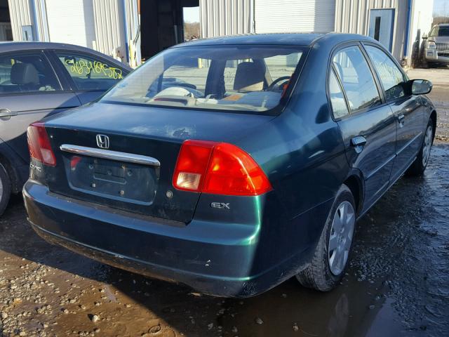 2HGES25791H500304 - 2001 HONDA CIVIC EX GREEN photo 4