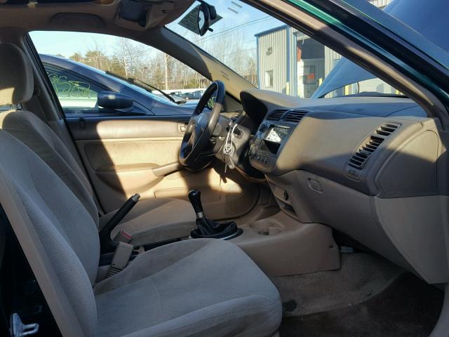 2HGES25791H500304 - 2001 HONDA CIVIC EX მწვანე ფოტო 5