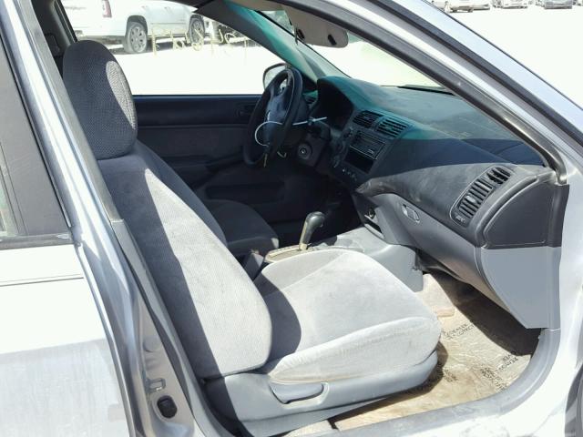 2HGES16571H565126 - 2001 HONDA CIVIC LX SILVER photo 5