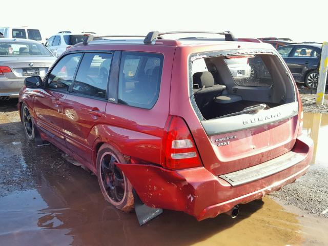 JF1SG69634G722919 - 2004 SUBARU FORESTER 2 RED photo 3