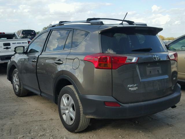 JTMZFREV4FD078202 - 2015 TOYOTA RAV4 LE GREEN photo 3