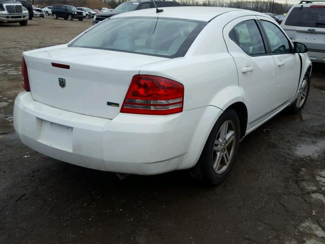 1B3LC56R48N103252 - 2008 DODGE AVENGER SX WHITE photo 4